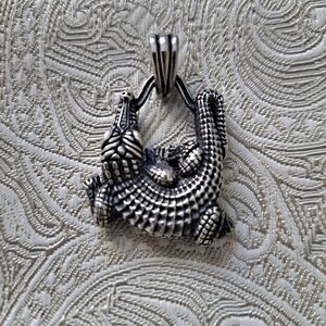 KIESELSTEIN CORD Sterling Silver Crocodile / Alligator Pendant